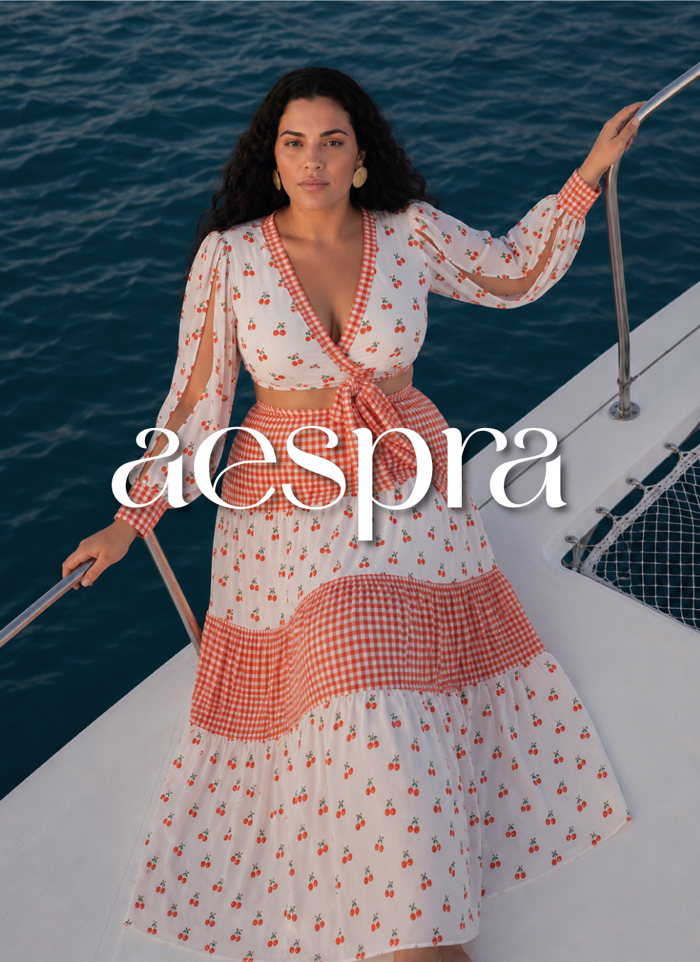 Cherry Gingham Set