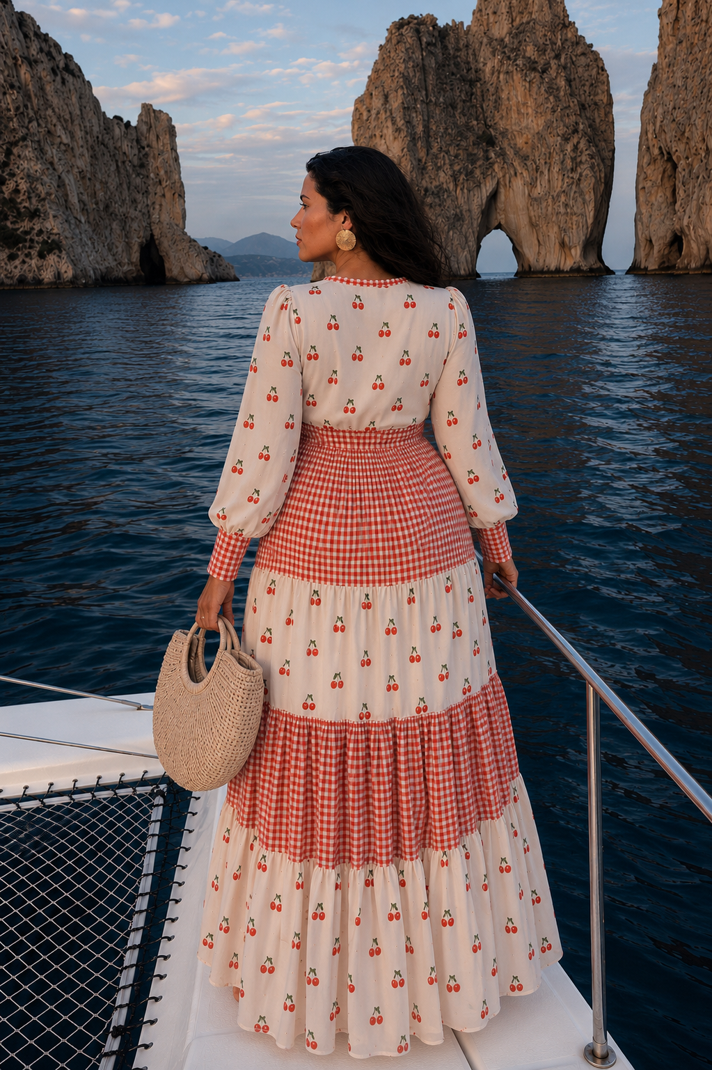 Cherry Gingham Set