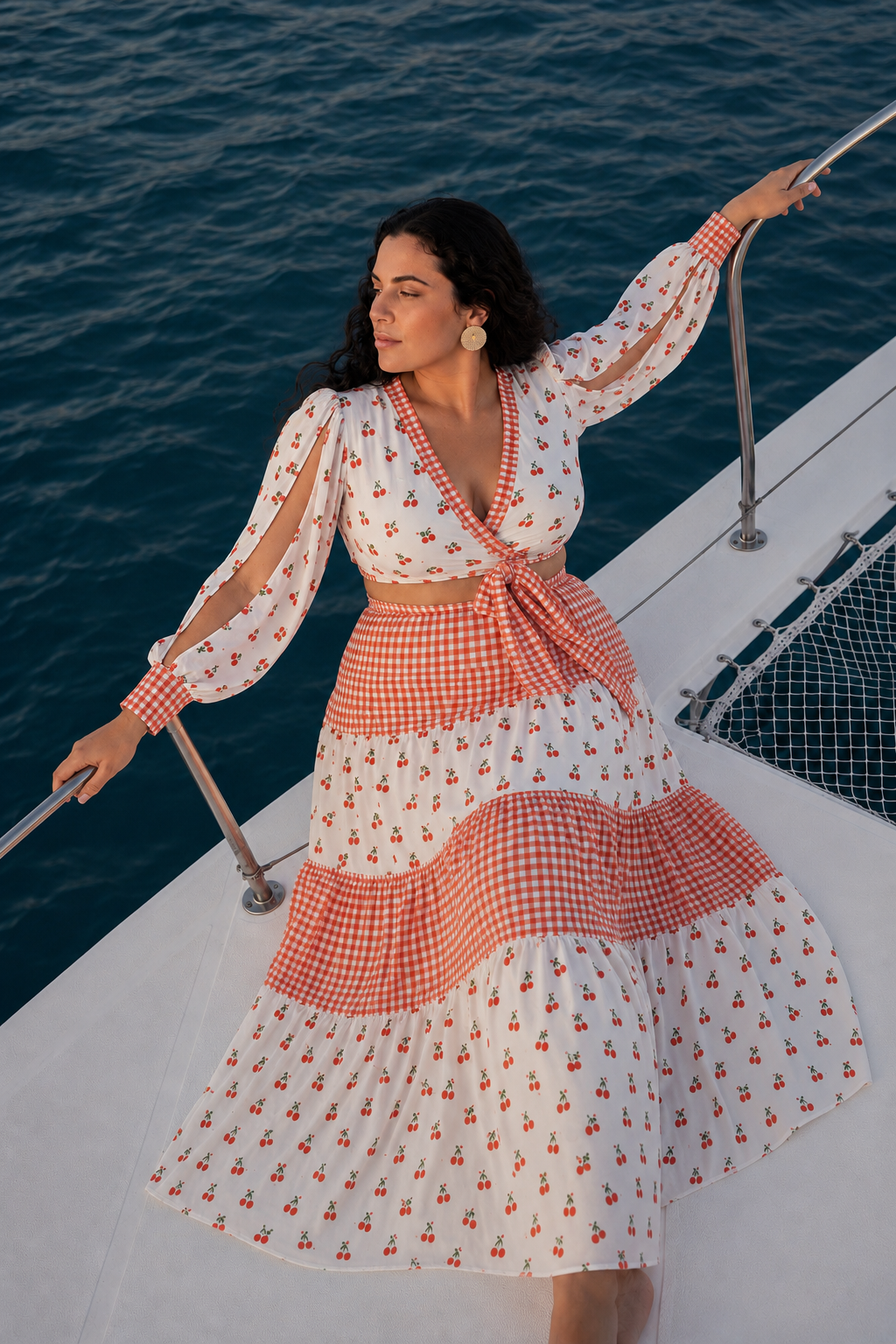 Cherry Gingham Set